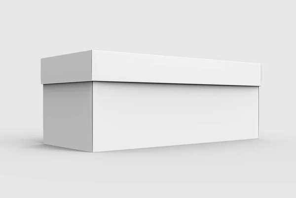 Ένα κενό χαρτί λευκό κουτί — Φωτογραφία Αρχείου