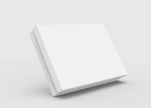 Caja en blanco plana flotante —  Fotos de Stock
