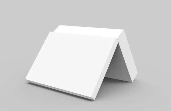 Открытая плоская бланковая коробка — стоковое фото