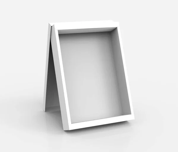 Standing flat blank box — Stock Photo, Image