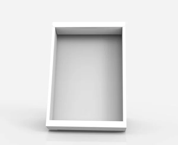 Caixa em branco plana de pé — Fotografia de Stock
