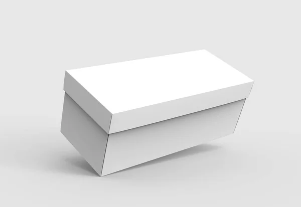 Jeden prázdný papír bílý box — Stock fotografie