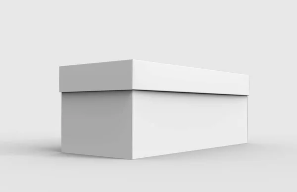 Leeres Papier weiße Schachtel — Stockfoto
