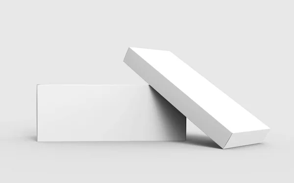 Jeden prázdný papír bílý box — Stock fotografie