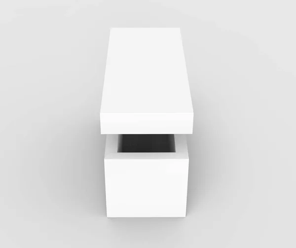 Boîte blanche en papier blanc — Photo