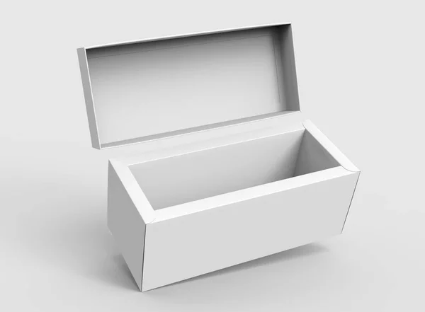 Leeres Papier weiße Schachtel — Stockfoto