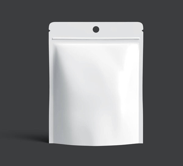blank white zipper pouch