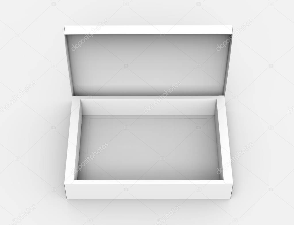 open flat blank box
