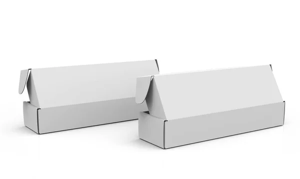 Caja de papel en blanco maqueta — Foto de Stock