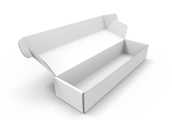 Caja de papel en blanco maqueta — Foto de Stock