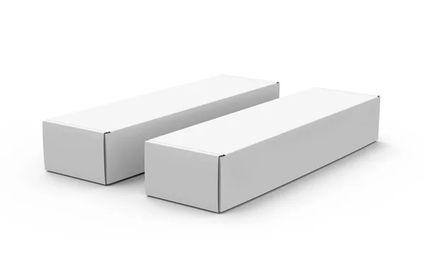 Caja de papel en blanco maqueta — Foto de Stock