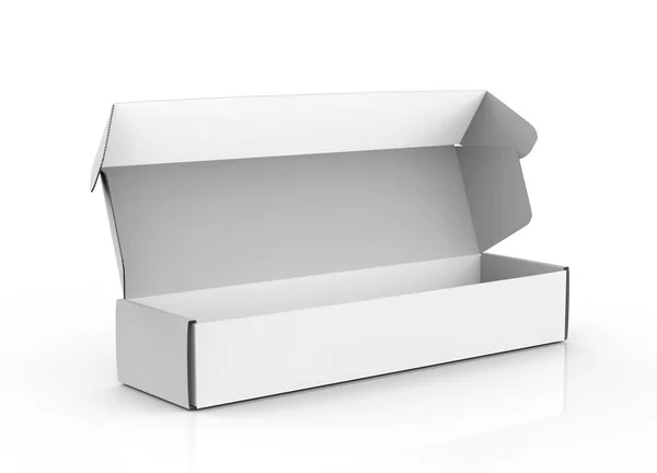 Пустая бумажная коробка макет — стоковое фото