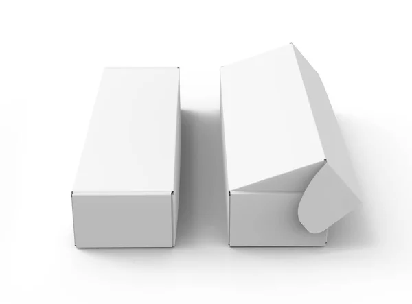 Üres papír doboz modell akár — Stock Fotó