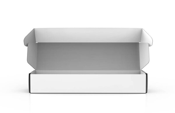 Blank paper box mock up, packaging elements for design uses in 3d rendering, open box