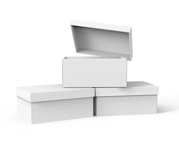 Modèle de boîte en papier vierge — Photo