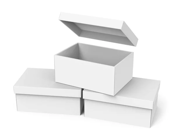Modèle de boîte en papier vierge — Photo