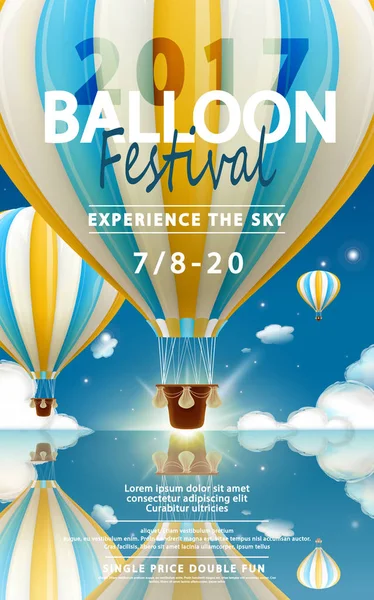 Ballon festival advertenties — Stockvector