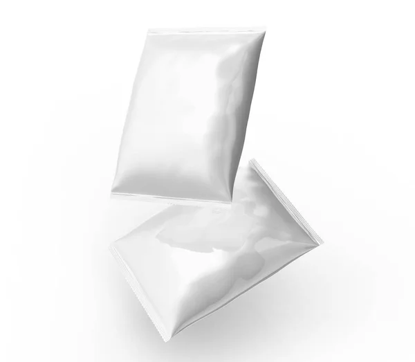 İnci beyaz folyo paket mockup — Stok fotoğraf