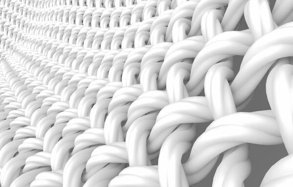 Close up look at interlaced fiber