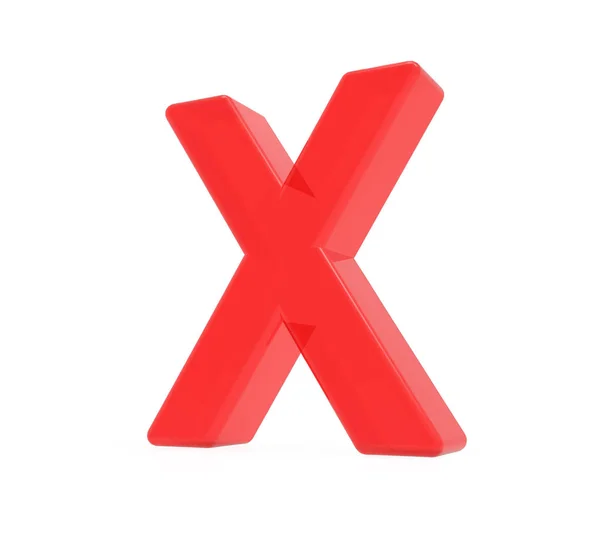 Roter Buchstabe x — Stockfoto