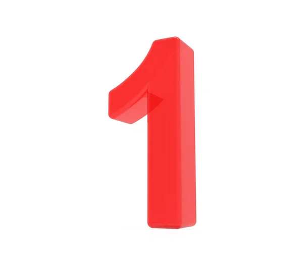 Red number 1 — Stock Photo, Image