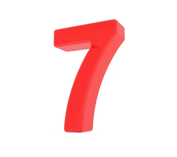 Numero rosso 7 — Foto Stock