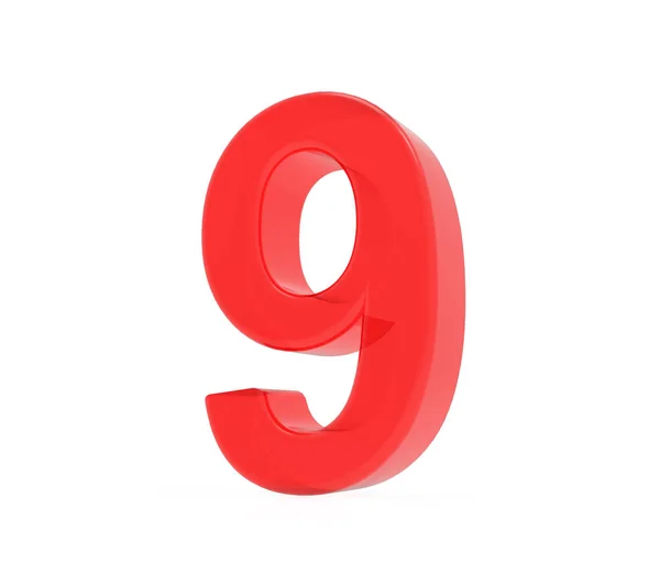3d render of red number six on white — Stock Photo © montego #2810760
