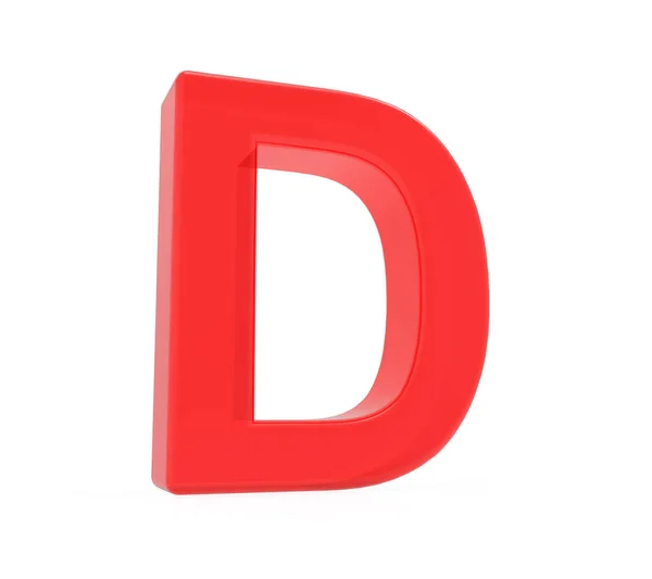 Rode letter d — Stockfoto