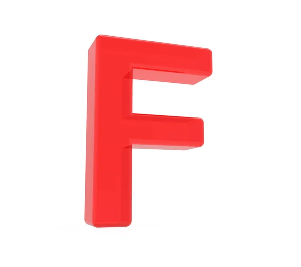 Rode letter f — Stockfoto