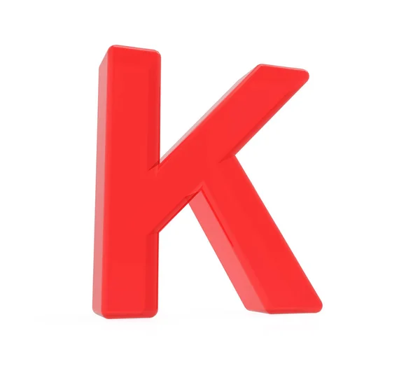 Letra roja K — Foto de Stock