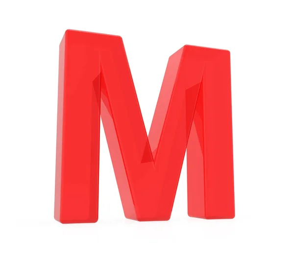 Rode letter m — Stockfoto