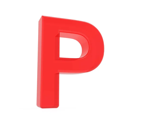 Rode letter p — Stockfoto