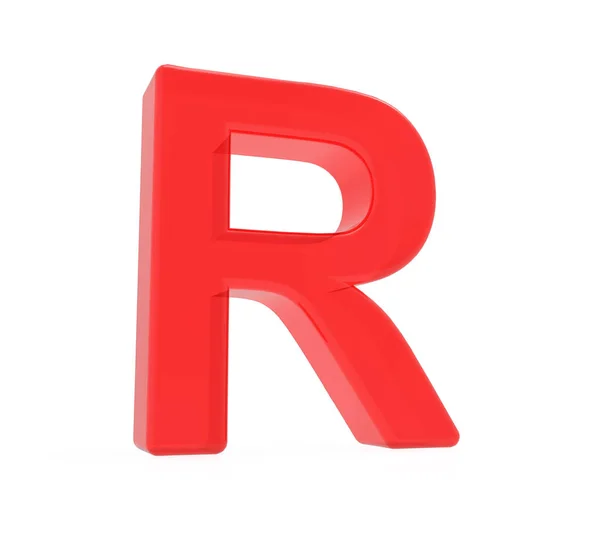 Röd bokstav r — Stockfoto