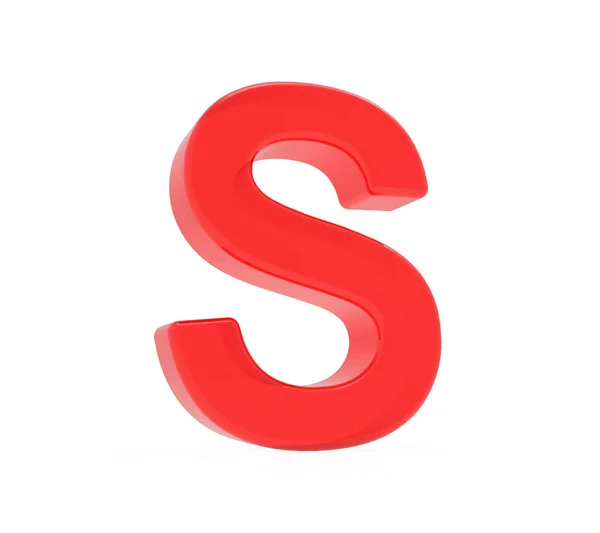 ตัวอักษรสีแดง S — ภาพถ่ายสต็อก