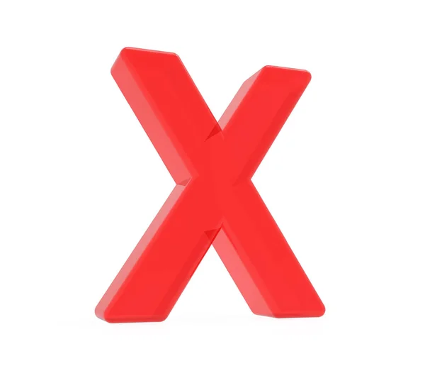 Röd bokstav x — Stockfoto