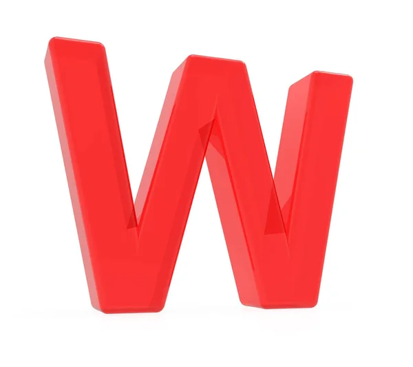 Красная буква W — стоковое фото