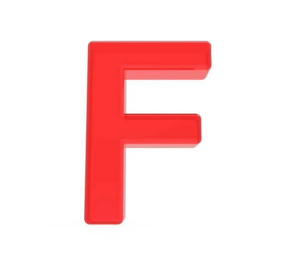 Kırmızı harf f — Stok fotoğraf