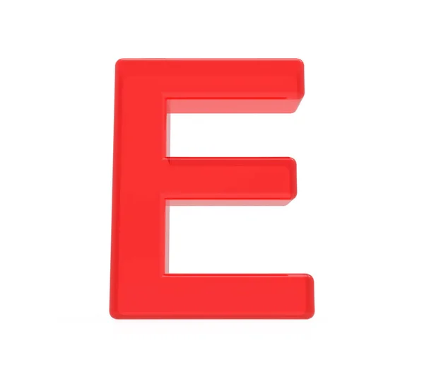 Carta vermelha E — Fotografia de Stock