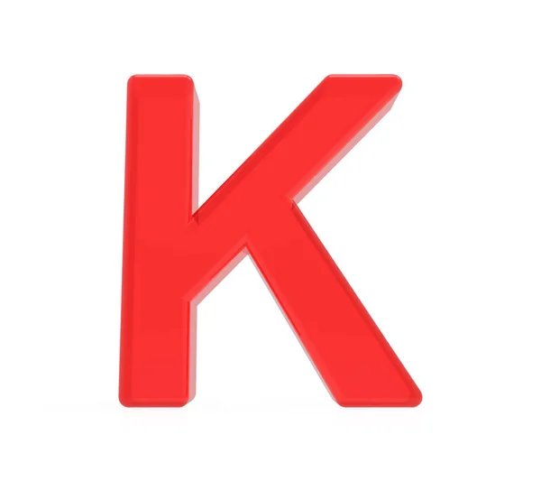 Красная буква K — стоковое фото