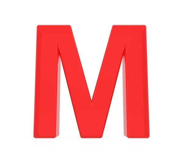 Piros M betű — Stock Fotó