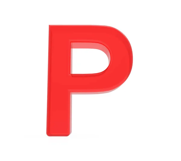 Red letter P — Stock Photo, Image