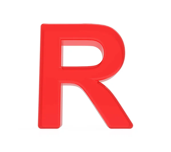 Carta vermelha R — Fotografia de Stock