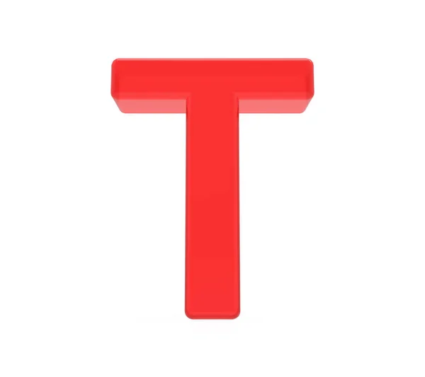 Piros betű T — Stock Fotó