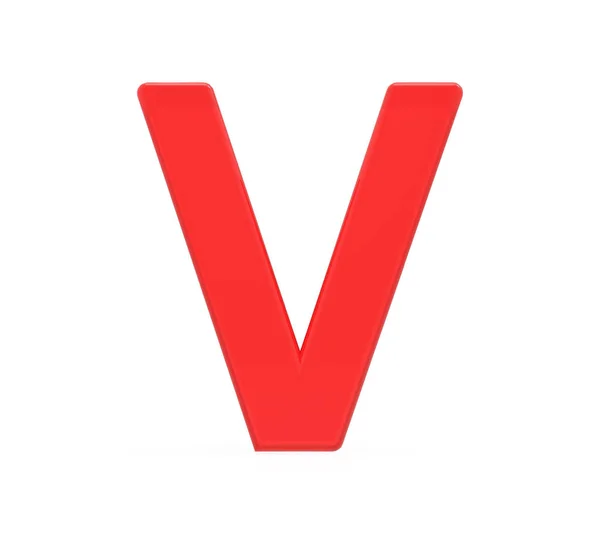 Красная буква V — стоковое фото
