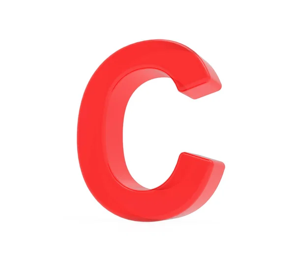 Rode letter c — Stockfoto