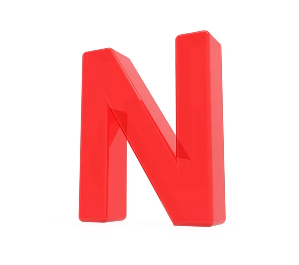 Piros betű N — Stock Fotó