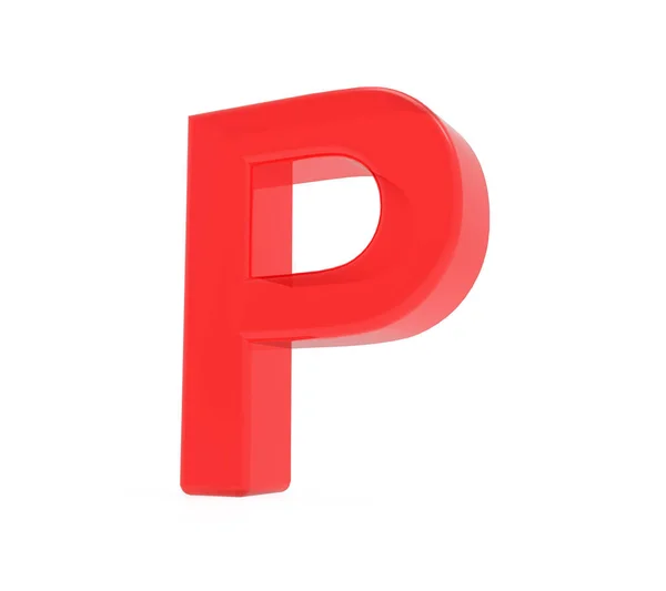 Red letter P — Stock Photo, Image