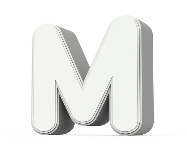 Λευκό γράμμα m — Φωτογραφία Αρχείου