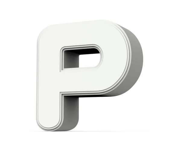 Witte letter P — Stockfoto