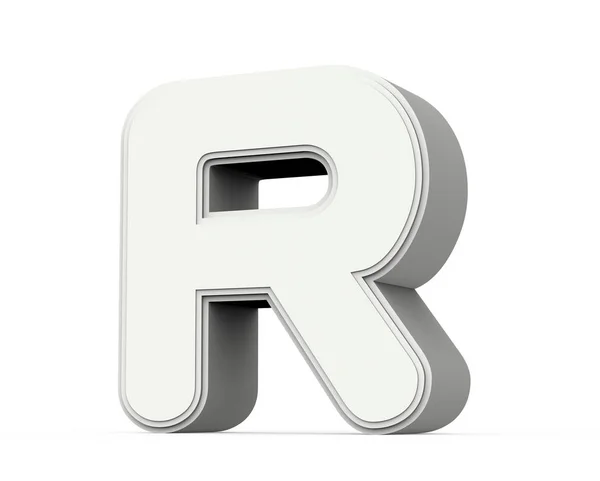 白色字母 R — 图库照片